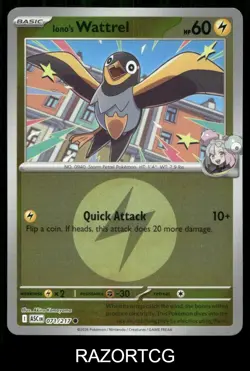 IONOS WATTREL ENERGY PATTERN 71/217 ASCENDED HEROES POKEMON REVERSE HOLO NM - Image 1