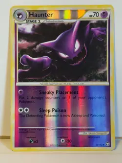 Haunter 35/102 Uncommon HGSS Triumphant Pokemon Reverse Holo Moderately Played - Image 1