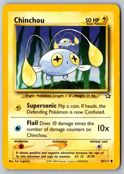 Pokemon: Chinchou Unlimited Common Neo Genesis 055/111 LP+ - Image 1