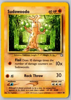 Pokemon: Sudowoodo Unlimited Common Neo Genesis 077/111 LP+ - Image 1