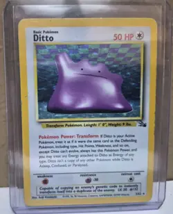 Ditto 3/62 Holo Rare Pokemon Fossil Unlimited Heavy Play No Bends Or Creases - Image 1
