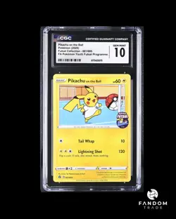 CGC 10 GEM MINT Pikachu on the Ball 001/005 Pokemon Futsal Collection - Image 1