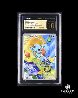 CGC 10 PRISTINE Squirtle First Partner Illustration Collection S1 039 Pokemon - Image 1