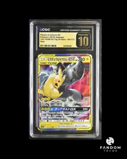 CGC 10 PRISTINE Pikachu & Zekrom GX Tag Team 041/173 Pokemon Tag Team All Stars - Image 1