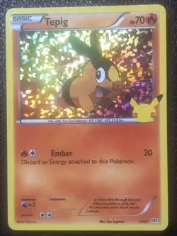 Tepig - 13/25 - Pokemon 25th Anniversary Holo Promo Pokemon TCG - Image 1