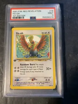 2001 Pokemon Neo Revelation 1st Edition Ho-oh 18/64 PSA9 - Image 1