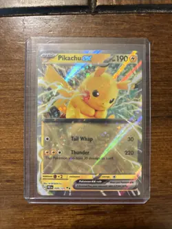 Pokemon TCG Pikachu EX 028/131 Prismatic Evolutions Full Art Holo Rare 190HP - Image 1