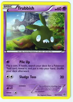 Trubbish (63) Uncommon Plasma Storm 63/135 MP Pokemon TCG - Image 1