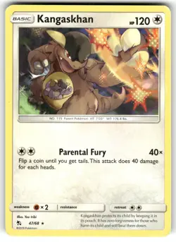 Kangaskhan 47/68 Rare Hidden Fates Pokemon Very Lightly Played - Image 1