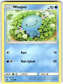 Wooper 25/70 Common Dragon Majesty Pokemon Lightly Played - Image 1