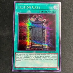 YuGiOh Illusion Gate (Asian English) ES02-AE103, Secret Rare, not MZMU EN - Image 1