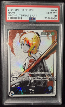 2023 ONE PIECE JPN OP03-ALTERNATE ART #040 NAMI PSA 10 GEM MINT - Image 1