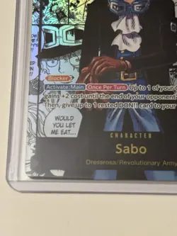 One Piece TCG Carrying on His Will - Sabo OP13-120 SEC Alt Art Parallel ENG - Image 5