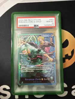 2024 ONE PIECE STARTER DECK ST12-ZORO & SANJI #001 RORONOA ZORO/SANJI PSA 10 - Image 1