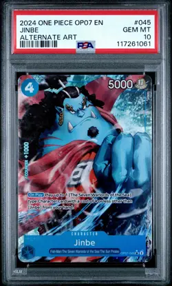 2024 One Piece 500 Years In The Future Jinbe Alternate Art OP07-045 PSA 10 - Image 1