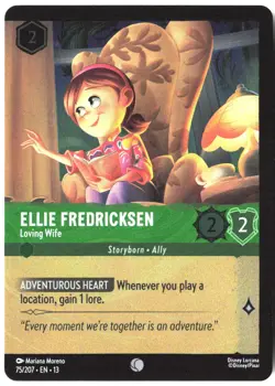 Disney Lorcana TCG Ellie Fredricksen - Loving Wife 75/207 Common Foil Attack Of - Image 1