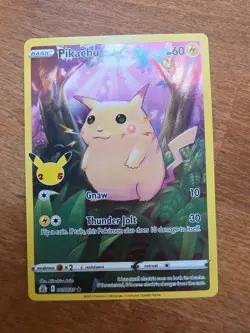 Pokemon Pikachu Holo Card 005/025 Celebrations Full Art - Image 1