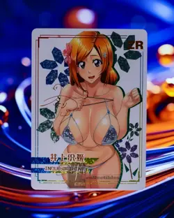 Inoue Orihime Waifu Card Bleach ZR Rainblow Flash Foil Signed Anime - Image 1