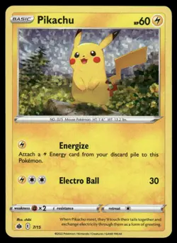 Pokemon Cards Pikachu 007/015 McDonald's Promos 2022 Holo Promo LP - Image 1