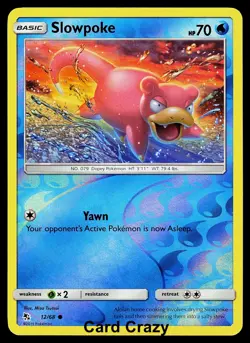 Slowpoke 12/68 Reverse Holo - Hidden Fates Pokemon Card (NM) - Image 1