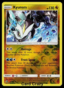 Kyurem 47/70 Reverse Holo - Dragon Majesty Pokemon Card (NM) - Image 1
