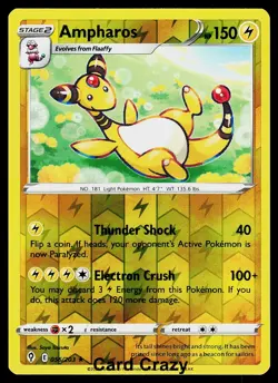 Ampharos 056/203 Reverse Holo - SWSH07: Evolving Skies Pokemon Card (NM) - Image 1