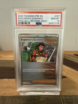 Pokemon TCG Explorer's Guidance 107/131 PRE Poke Ball Reverse Holo Card - PSA 10 - Image 1