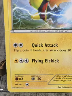 Pikachu Libre 14/30 Non-Holo XY Trainer Kit 2016 Pokemon Card Damaged - Image 5
