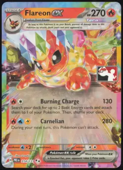 FLAREON EX 014/131 HOLO DOUBLE RARE PRIZE PACK SERIES CARDS POKEMON NEAR MINT - Image 1