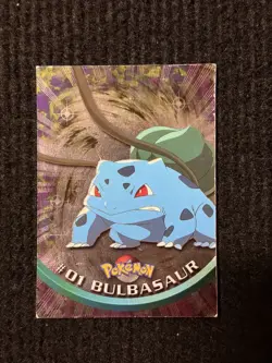 Topps Pokemon English TV Card Chrome Series 1 #01 Bulbasaur Holo Foil LP TCG - Image 1