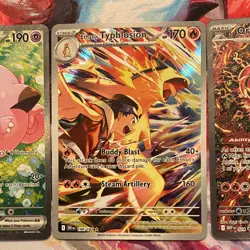 Pokemon TCG 4 Card Lot. Lillies Clefairy SIR, Ethans Typhlosion, OricorioPromoX2 - Image 3
