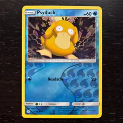 Psyduck 11/68 Pokemon Hidden Fates Sun & Moon Reverse Holo Common Card NM - Image 1