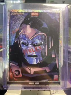 panini marvel anthology armor wars 25/25 rare card - Image 1