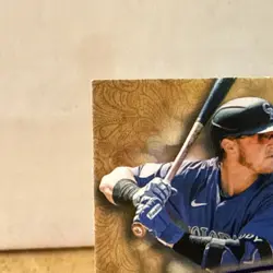 2026 Topps Tier One Hunter Goodman Autographed Dual Relic Card /99 Blue - Image 3