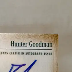 2026 Topps Tier One Hunter Goodman Autographed Dual Relic Card /99 Blue - Image 4