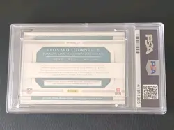 2017 National Treasures Leonard Fournette Holo Green RPA 4-Color 10/27 PSA 10 - Image 3