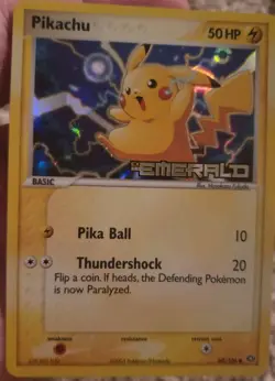 Pokemon Pikachu EX Emerald Stamped Reverse Holo Card 60/106 LP/VG - Image 5