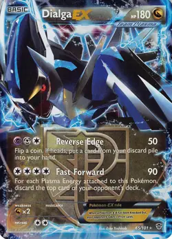 Dialga EX 65/101 Holo EX Rare Plasma Blast Pokemon Moderately Played - Image 1