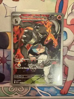 Pokemon TCG Team Rocket's Houndoom 191/182 Sv10: Destined Rivals Holo IR M/NM - Image 1