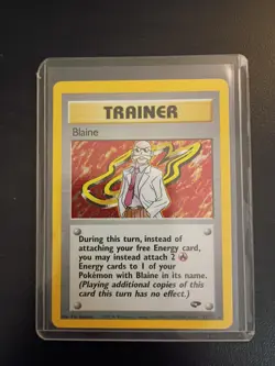 1999 Blaine Holo Trainer Gym Challenge Set Pokemon Card #17/132 - Image 1