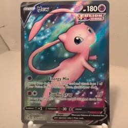 Pokemon Mew v TCG Full Art Holo Rare Card 250/264 Fusion Strike - Image 1