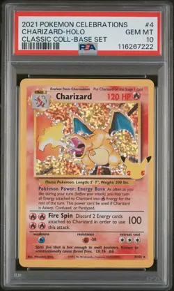 2021 POKEMON CELEBRATIONS CLASSIC COLLECTION #4 CHARIZARD-HOLO PSA 10 - Image 1