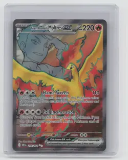 Team Rocket's Moltres ex 208/182 Ultra Rare Destined Rivals Pokemon Holo NM - Image 1