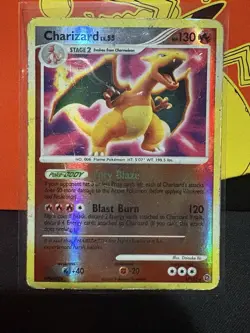 Pokemon Reverse Holo Charizard Lv.55 Holo Card 2007 Diamond & Pearl 3/132 DMG - Image 1