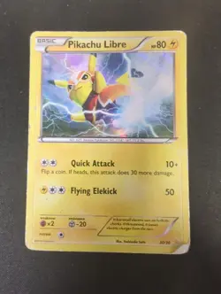 Pokemon Pikachu Libre 30/30 Holo XY Trainer Kit Damaged Promo Dmg - Image 1
