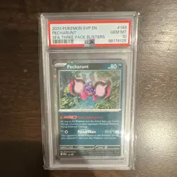 Pokemon Pecharunt 149 SVP Scarlet & Violet Promo Full Art Holo PSA 10 80 HP - Image 1
