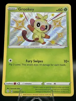 Grookey - SV004/SV122 - Baby Shiny - Shining Fates - Pokemon TCG - Near Mint - Image 1