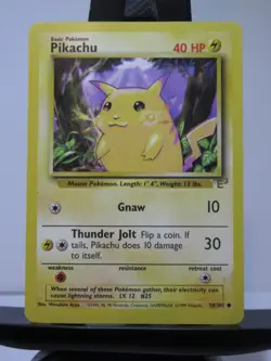 Pokemon Pikachu E3 Stamped 58/102 Base Set Yellow Cheeks - HP - Image 1