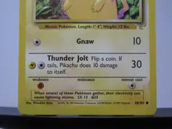 Pokemon Pikachu E3 Stamped 58/102 Base Set Yellow Cheeks - HP - Image 3