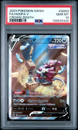 PSA 10 Hoopa V Full Art #GG53 2023 Pokemon Sword And Shield Crown Zenith 5426 - Image 1